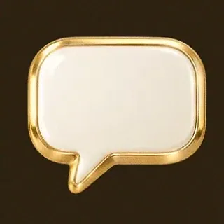 Gold speech bubble — Roospin