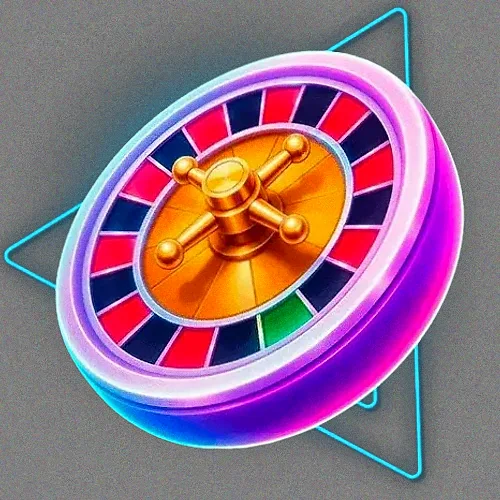 Neon roulette wheel