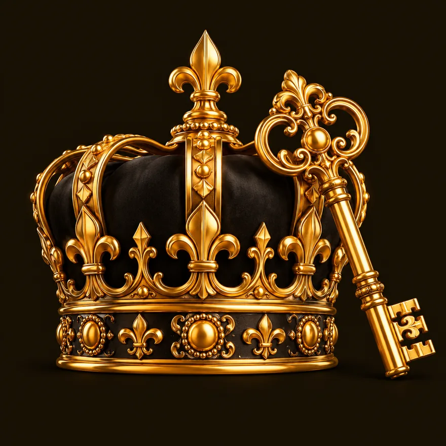 Royal crown and key — Roospin
