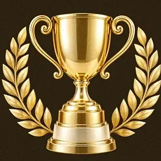Gold trophy cup — Roospin