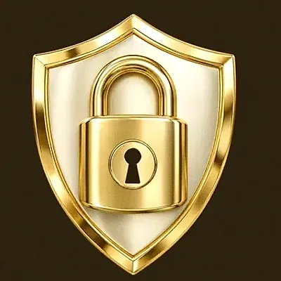 Shield with padlock — Roospin