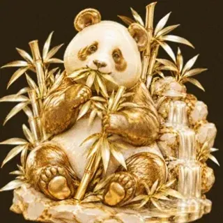 Panda eating bamboo — Roospin
